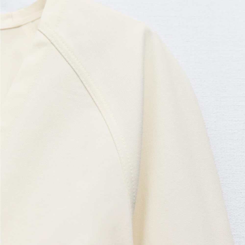 Wrap Front Drawstring Fitted Top - image 8